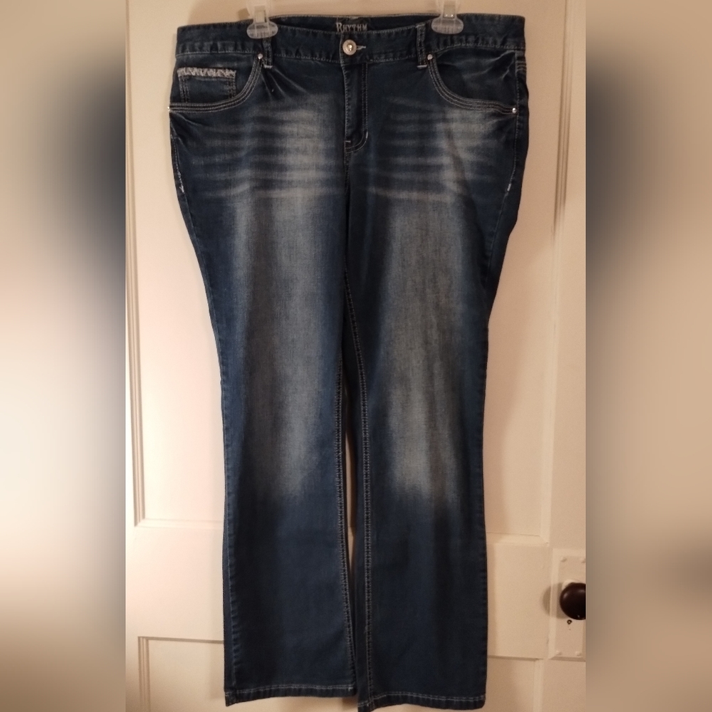 Women's NEW Rhythm In Blues Perfect Fit, Slim Boot Cut, 16 Reg Jeans With Tags